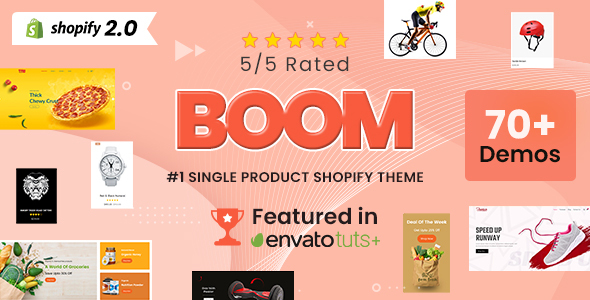 Product preview supplied for Boom - Single Product Shopify Theme