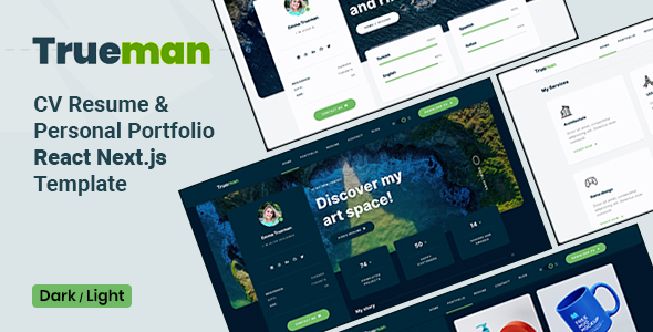 Trueman - Personal Portfolio Resume NextJS Template