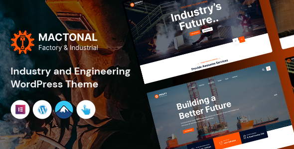 Mactonal - Factory and Industrial WordPress Theme product preview