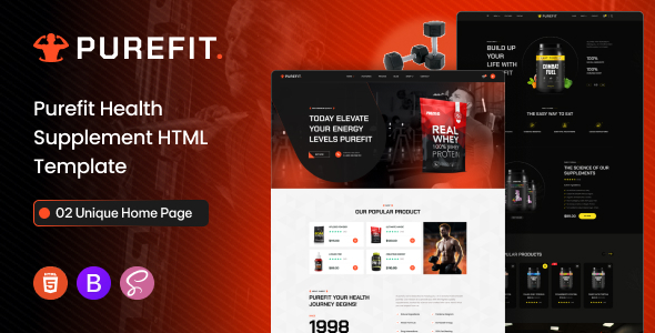 Purefit - Health Supplement Landing Page listing image
