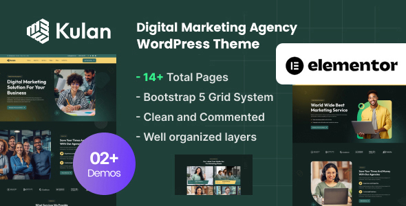 Preview image for Kulan - Digital Marketing Agency WordPress Theme