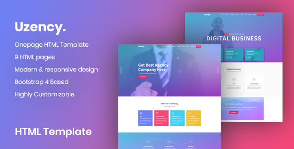 Uzency | Responsive Business Agency HTML5 Template