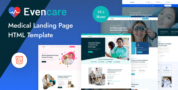 Preview image for Evencare - Medical Landing Page HTML Template