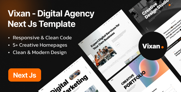 Vixan - Digital Creative Agency With Next js Version 15.5.6  Template