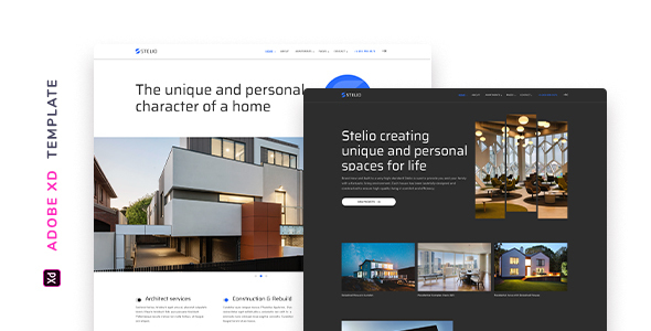 Stelio – Construction Company Template for Adobe XD