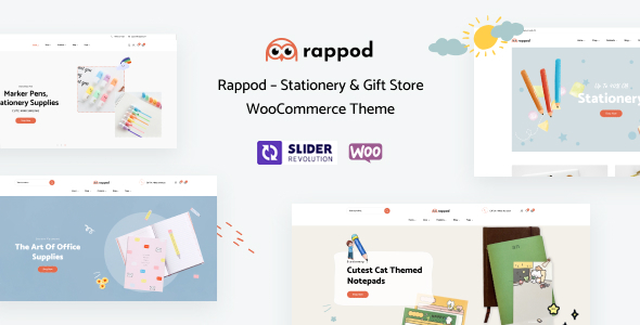Rappod – Stationery & Gift Store WooCommerce WordPress Theme with AI