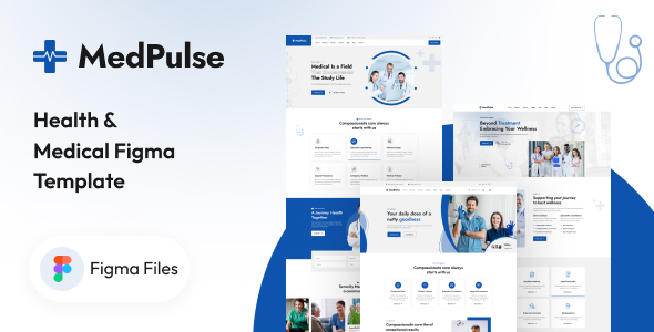 Preview image for MedPulse - Health & Medical Figma Template