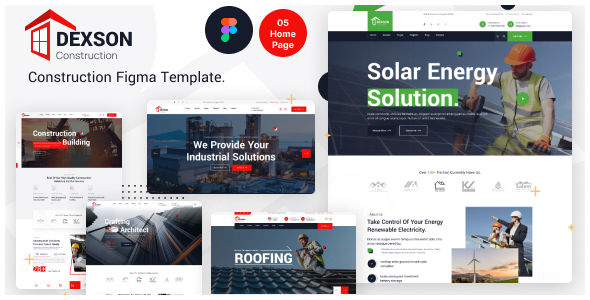 Dexson - Construction Figma Template listing image