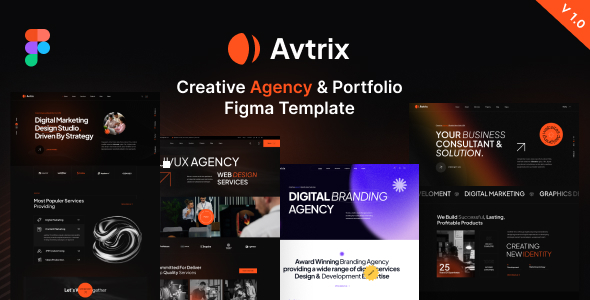 Avtrix - Creative Agency & Portfolio Figma Template