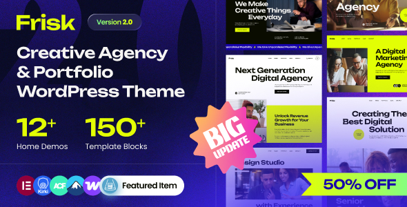 Frisk - Creative Agency & Portfolio WordPress Theme