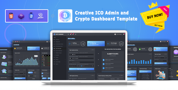 Cryptodio - ICO Admin & Crypto Dashboard Template