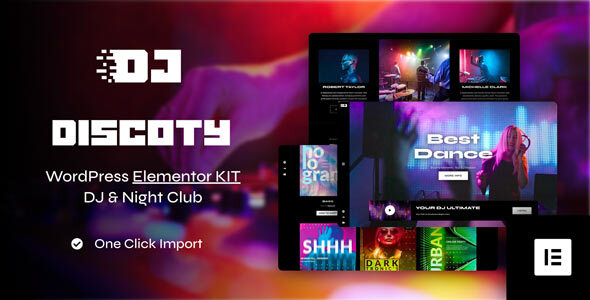 Discoty - DJ & Night Club Elementor Pro Template Kit