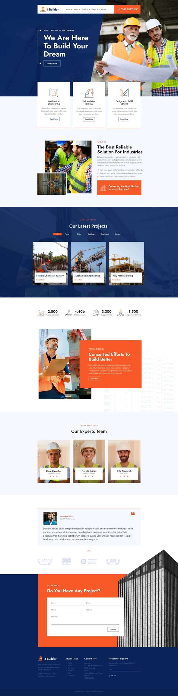 Z-Builder - Construction Elementor Template Kit