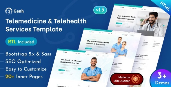 Genh - Telemedicine & Telehealth Services Bootstrap 5 Template
