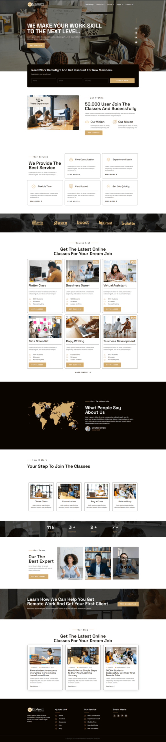 Colent - Online Course Elementor Template Kit