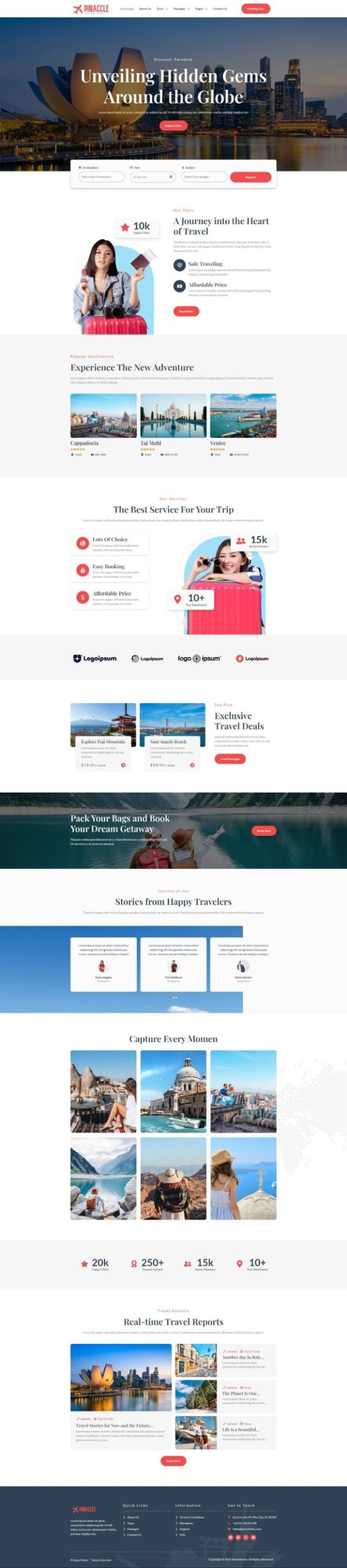 Pinnacle - Tour and Travel Elementor Template Kit