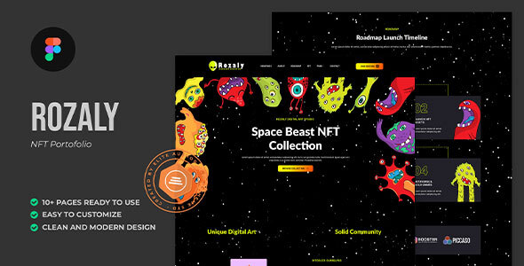 Preview image for Rozaly - NFT Portofolio Figma Template