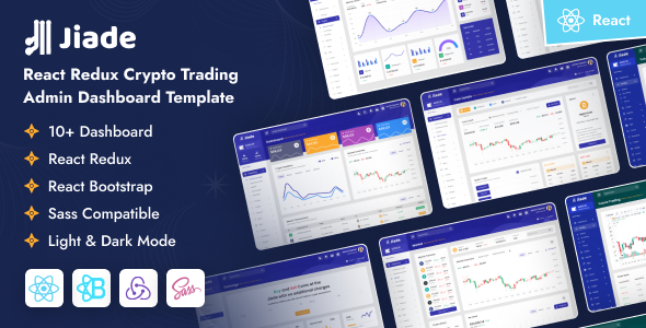 Jiade - React Redux Crypto Trading Admin Dashboard Template