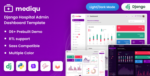 Mediqu - Django Hospital Admin Dashboard Bootstrap Template