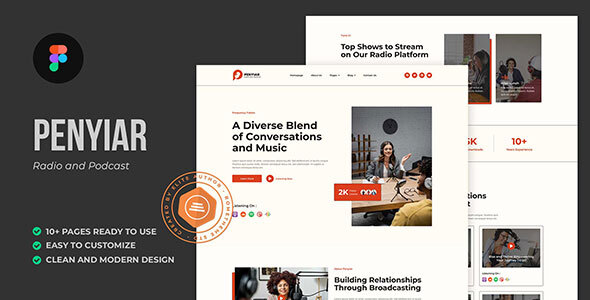 Penyiar - Radio and Podcast Figma Template