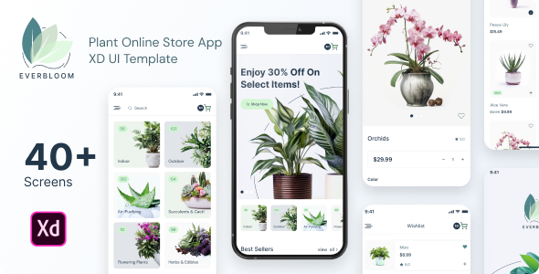 Everbloom - Plant Online Store App XD UI Template