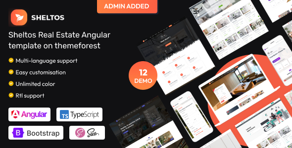 Sheltos - Real Estate Angular 22 Template