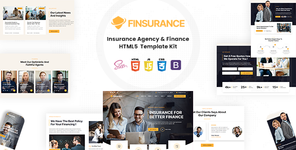 Finsurance - Insurance Agency & Finance HTML Template product preview