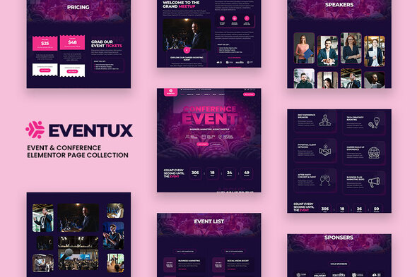 Eventux - Event & Conference Elementor Template Kit