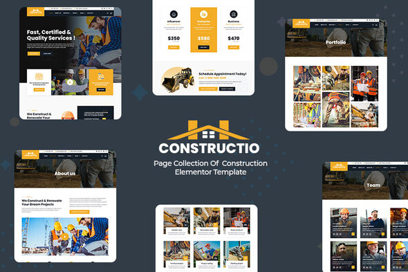Constructio – Construction Elementor Template Kit