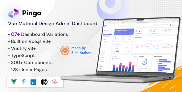 Pingo - Vue Material Design Admin Dashboard Template