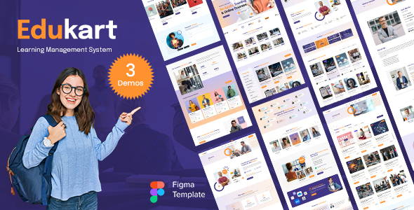 Product preview supplied for EduKart - Online Courses & Education LMS Figma Template