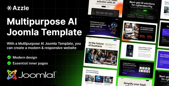 Azzle - AI Technology & Startup Business Joomla 6 Template