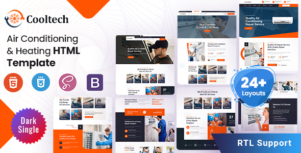 Cooltech - Air Conditioning & Heating HTML Template listing image