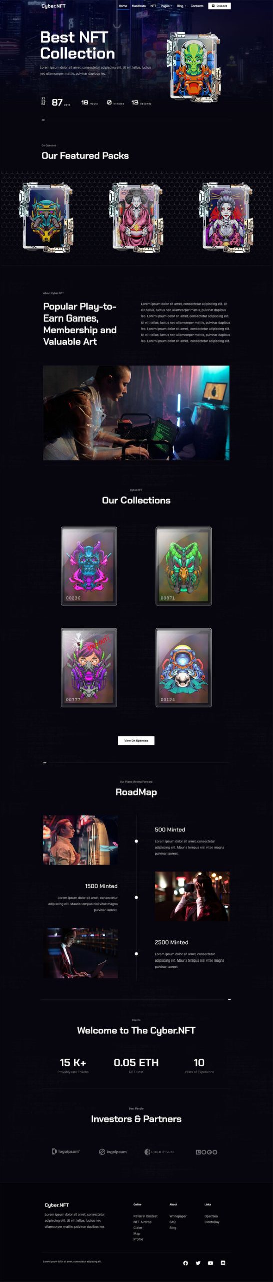 Cyber.NFT Marketplace & Portfolio Elementor Template Kit