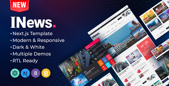 Inews - Modern Responsive Newspaper NextJs Template