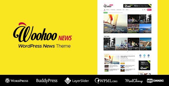 Preview image for Woohoo - Creative Blog & News WordPress Theme