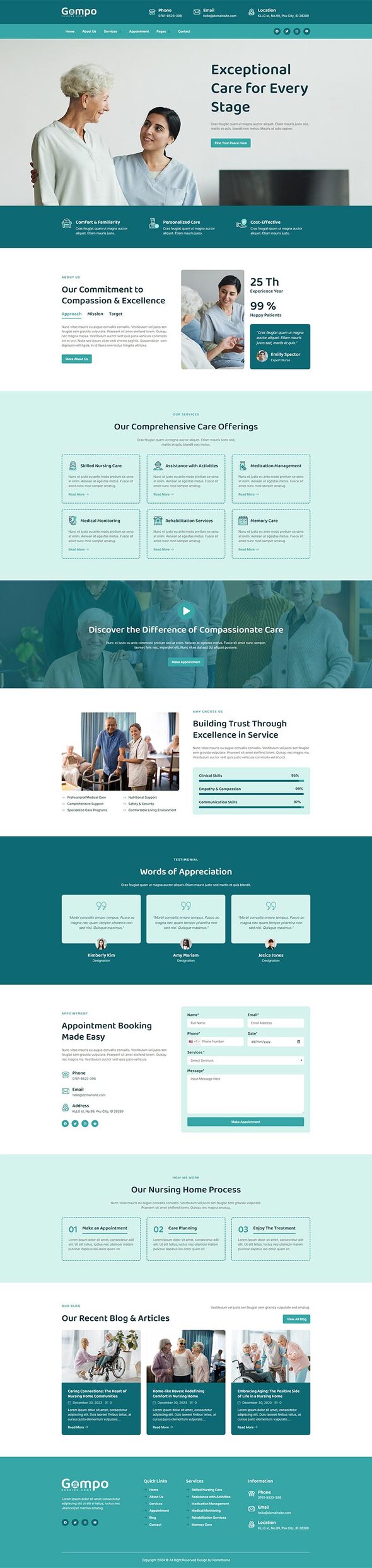 Gompo - Nursing Home Elementor Template Kit product preview