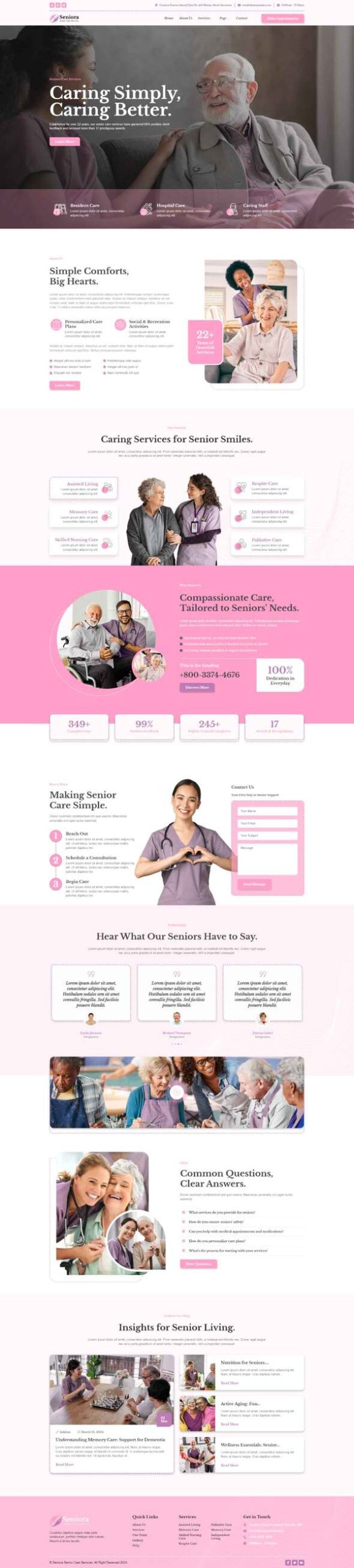 Seniora - Senior Care Services Elementor Template Kit