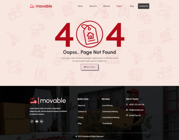 Movable - Moving Service Elementor Template Kit