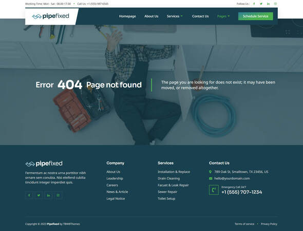 Pipefixed - Plumbing Service Elementor Template Kit