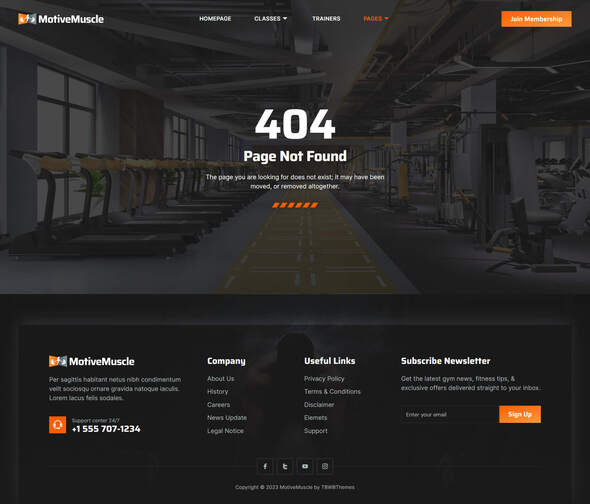 MotiveMuscle - Fitness & Gym Elementor Template Kit