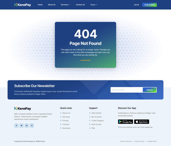 Kenepay - Online Payment Gateway Elementor Template Kit