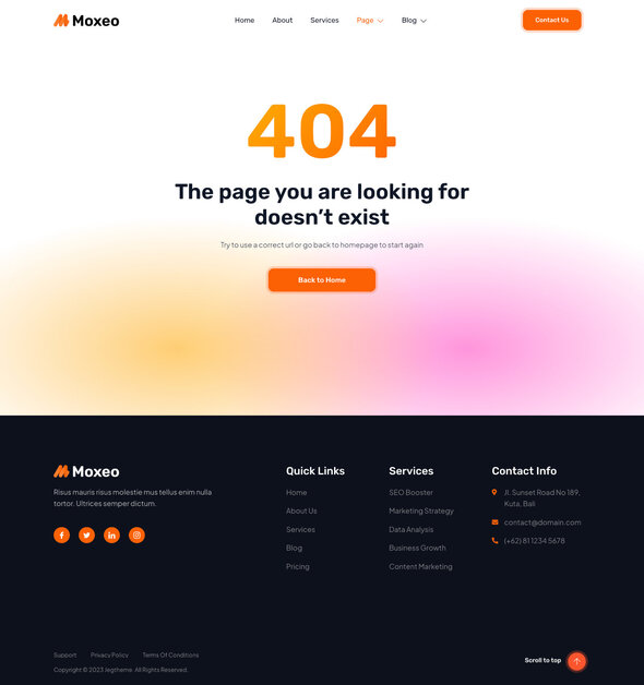 Moxeo – SEO & Digital Marketing Agency Elementor Template Kit