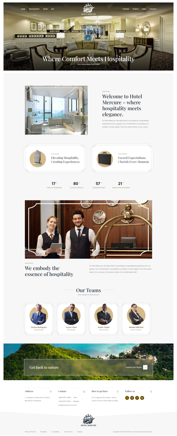 Hotel Mercure - Luxury Resort & Hotel Elementor Template Kit