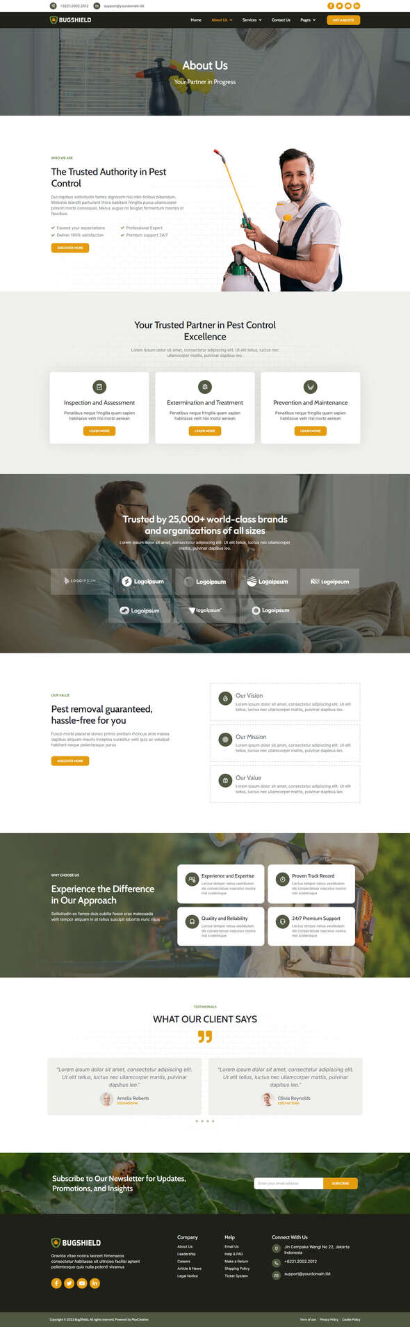 BugShield - Pest Control Service Elementor Pro Template Kit