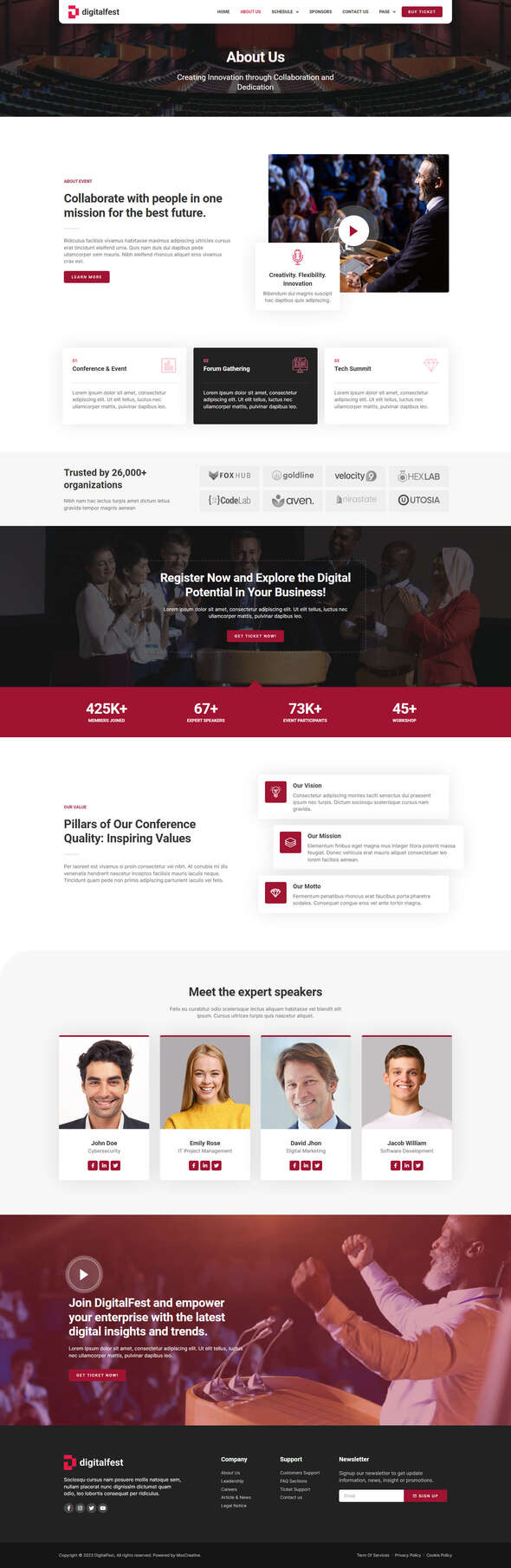 DigitalFest - Event & Conference Elementor Pro Template Kit