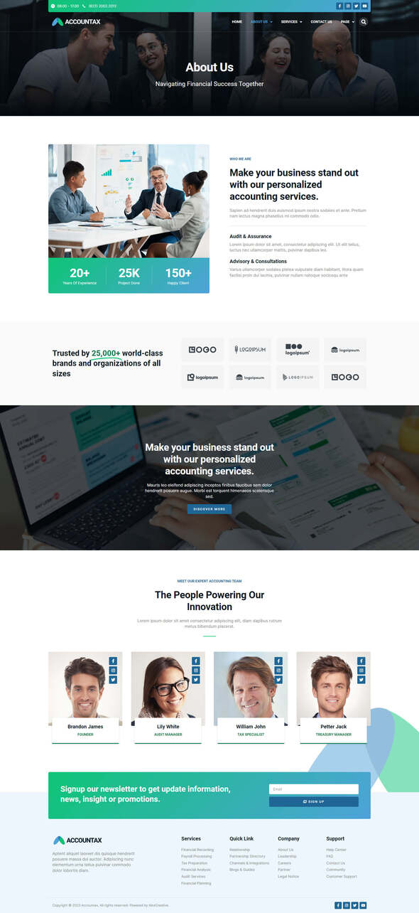Accountax - Accounting Tax Firm Elementor Template Kit