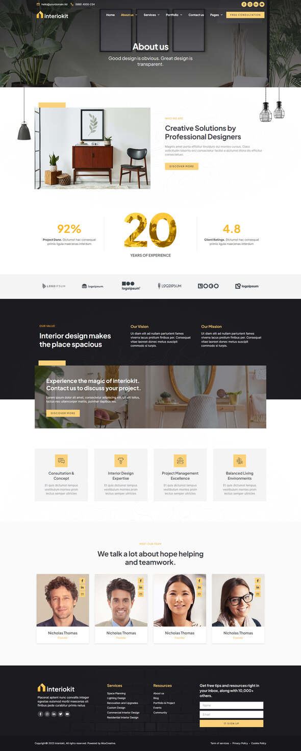 Interiokit - Interior Design & Architecture Elementor Template Kit