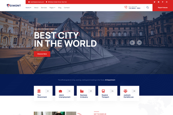 Gimont - Municipal & City Government Template Kit