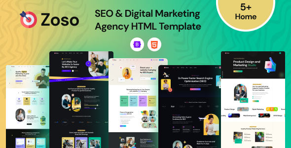 Preview image for Zoso - SEO & Digital Marketing Agency HTML Template